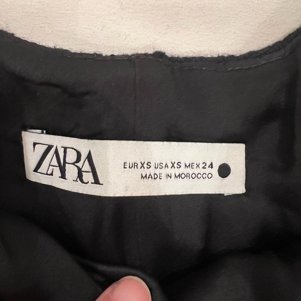 Zara embroidered corset bustier black | SZ XS | zipper Closure |Great Condition - Picture 9 of 9